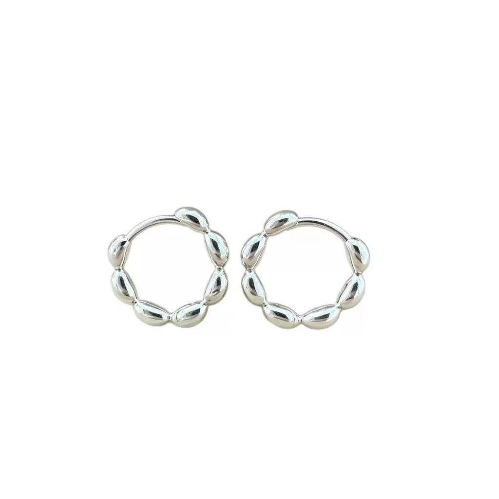 S925 Summer Fashion Rice Bead Earrings - Light Luxury & Cool Style for Women