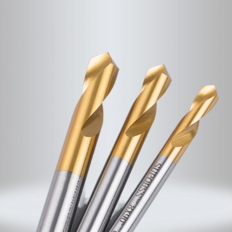 Cobalt-Plated Titanium 90° Center Drill and Chamfering Tool, 2.5-20mm