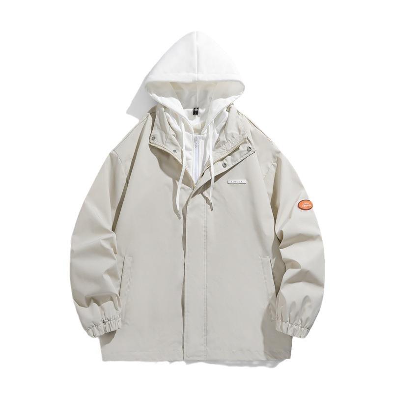 Jacke Herren Freizeitjacke Herbst Vielseitig Hong Kong Stil Herrenbekleidung Paar Kapuzenjacke Herbst Windjacke