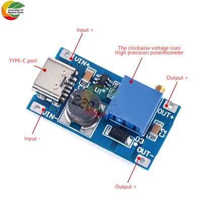 Módulo Convertidor Boost DC-DC 2A Step Up Placa Regulador de Voltaje Micro USB 2V-24V a 9V-24V Módulo de Fuente de Alimentación