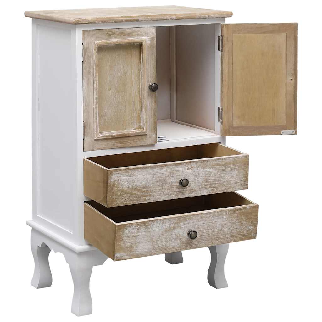 Weißer Kommodenschrank 50 x 30 x 80 cm Holz
