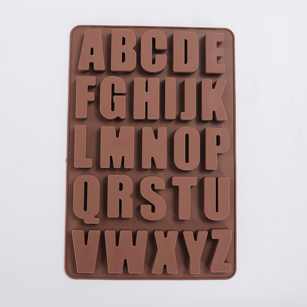 Letter Number Silicone Chocolate Mold 26 Alphabet 0-9 Number Nonstick Fondant Cake Biscuit Candy Jelly Baking Resin Mold