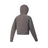 FILA Fitness Series Simple Fashion Casual Sports Training Versatile Warm Hooded Loose Short Knit Jacket Women jackets Gray A11W611506FDY