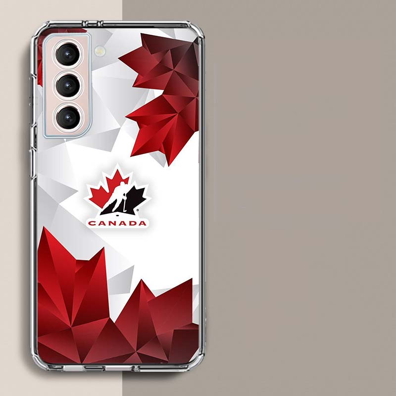 Canada National Football Team Logo Phone Case For Samsung Galaxy S25 Edge S24 S23 FE S21 S20 S10 Plus S22 S26 Ultra Cover Clear