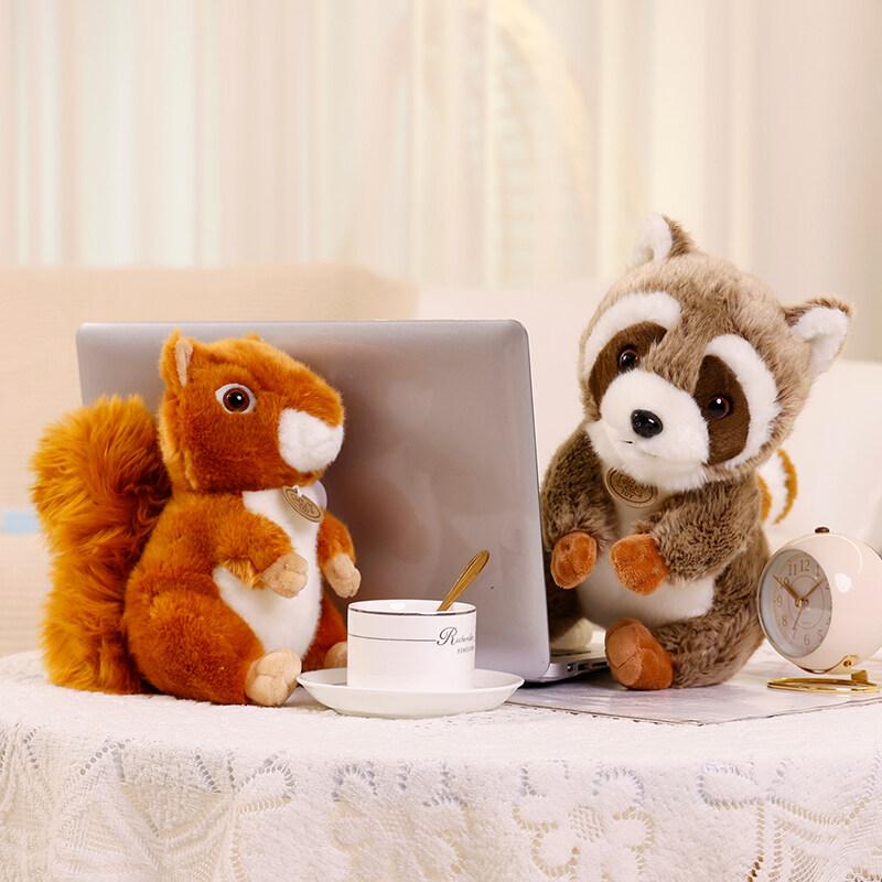 Cute Squirrel Plush Toy Raccoon Doll Stuffed Animal Toy for Kids Girls Birthday Gift Home Decor Plush Squirrel Plush Raccoon