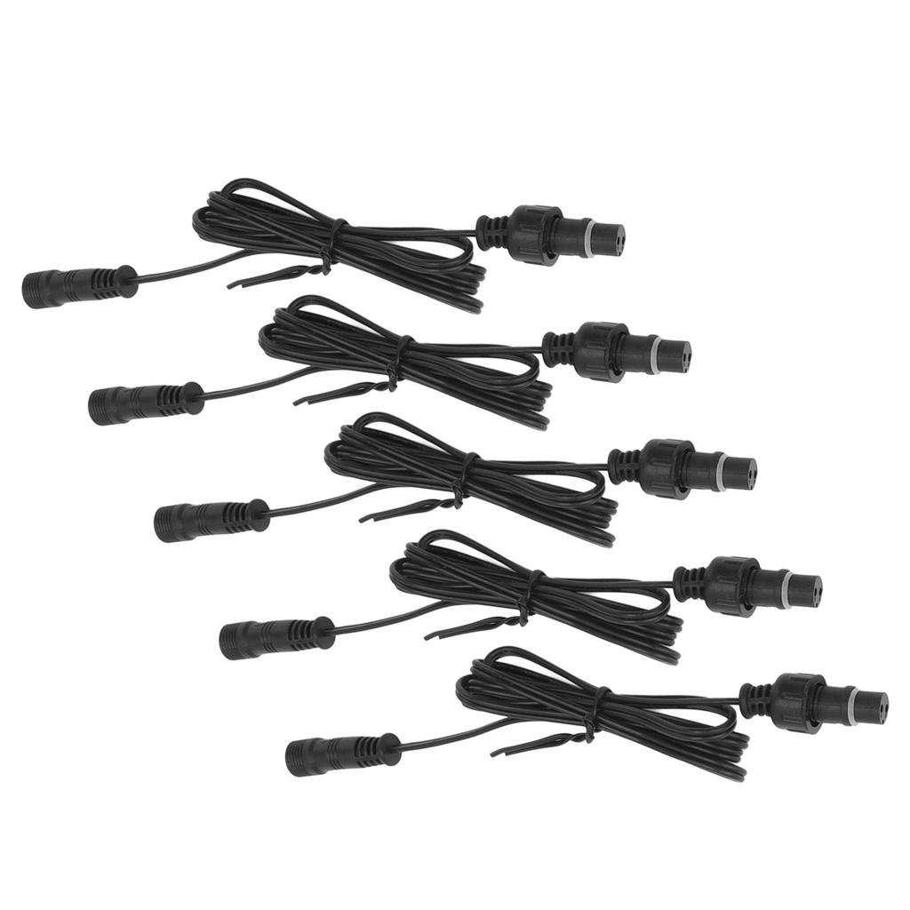 5 Pcs 3.3ft Deck Light Extension Cable 2 Pin IP67 Waterproof Extension Cord Male Female Connector for Outdoor