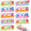 28 Pacotes de Cartas com Pulseira Pop Fidget Pop Bubble Fidget Toy Alívio de Estresse Brinquedo de Pressionar os Dedos projetado para Lembrancinhas de Celebração Infantil