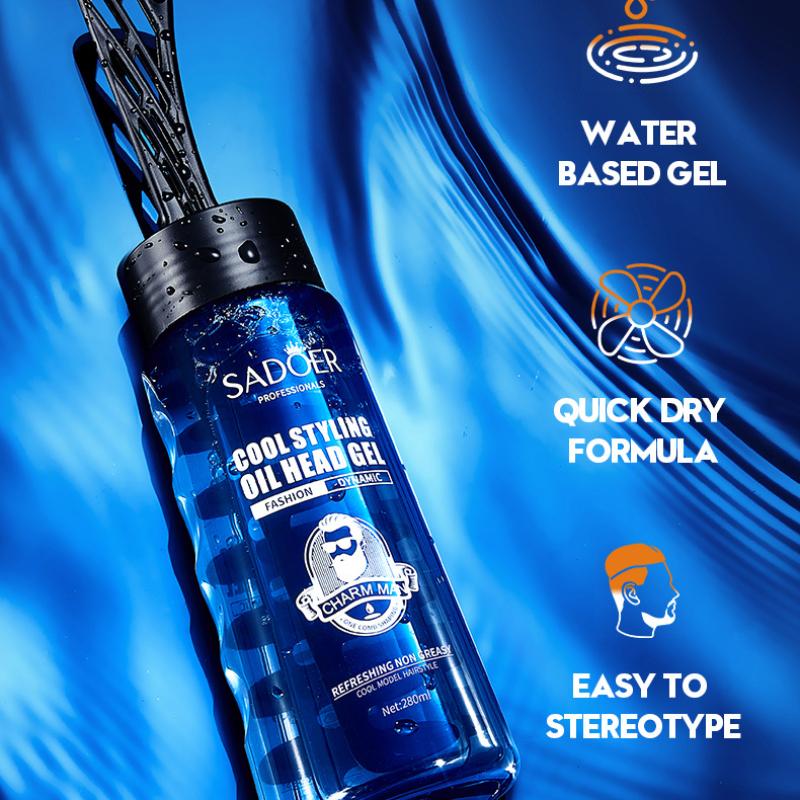 Men's Styling Oil Head Gel SADOER Natural Fluffy Fragrant Hair Wax