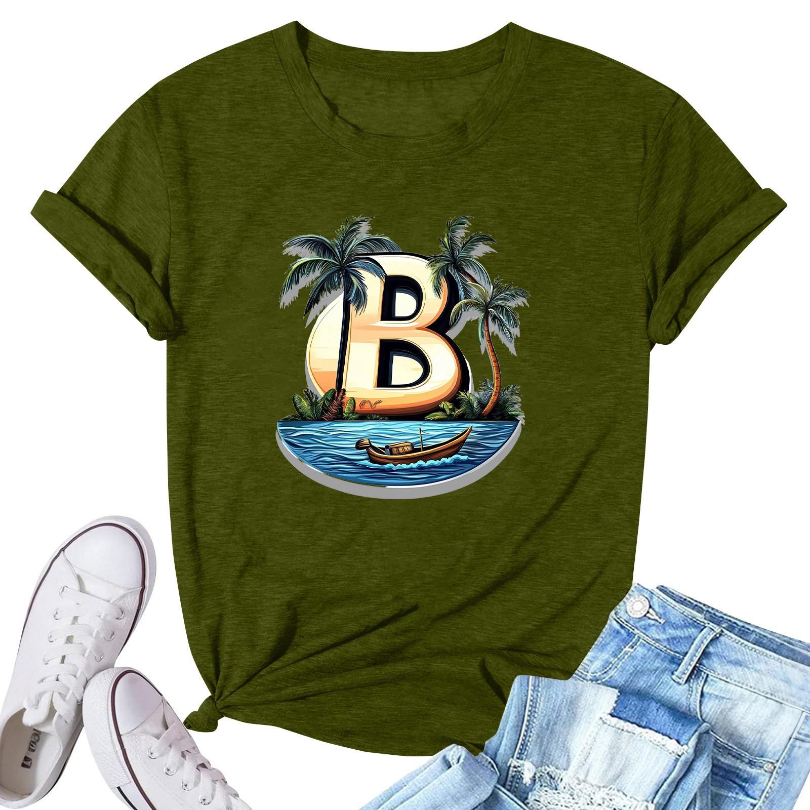 

Женская модная повседневная плиссированная футболка с коротким рукавом с принтом XXL