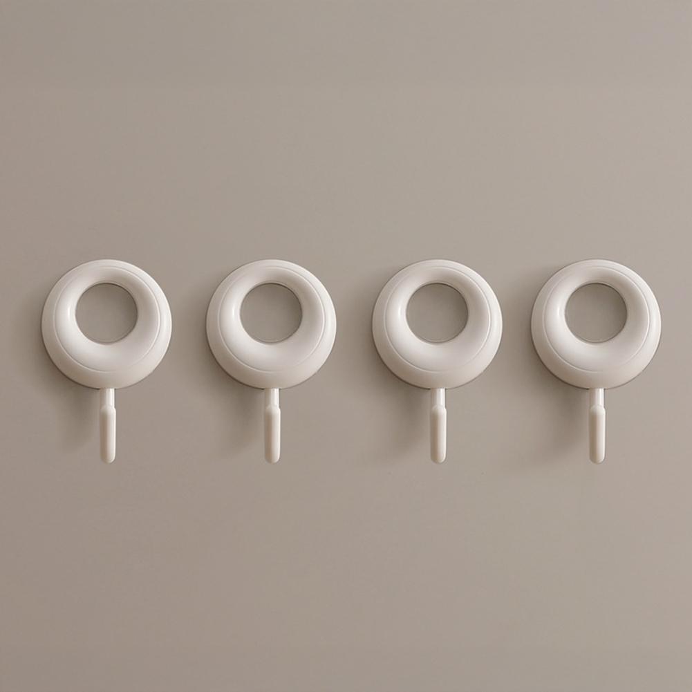 

4 шт. Скандинавские настенные крючки Сверхпрочные Без следов Водонепроницаемые Защищенные от ржавчины Подходящие для аренды Хюгге Домашний декор Настенное хранение White 4pcs