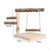 Bird Activity Center with Perch and Swing for Small Parrots