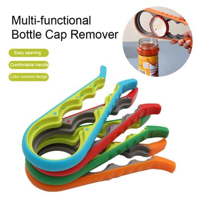 Bottle Opener Cap Twister Four-in-One Jar Lid Opener Anti-Slip Grip Easy Twist Off Caps Multiple