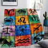 1Pc Constellations Print Flannel Blanket, High Quality Comfortable for All Seasons, Home Decor, Warmth and Comfort, Perfect for Christmas Gifts W147