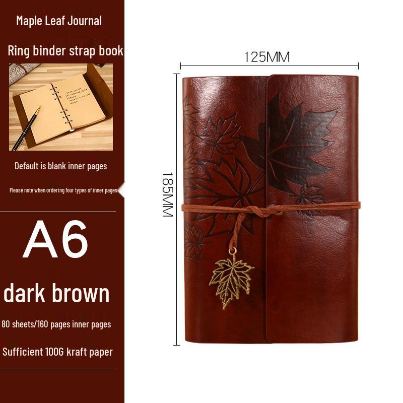 Draagbaar Kraftpapier Reisaanmeldboek: Losbladig DIY Dagboek Notitieboek