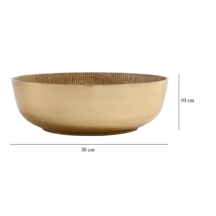 The Shining Gold Accent Circular Bowl | 31 x 11 x 31 cm