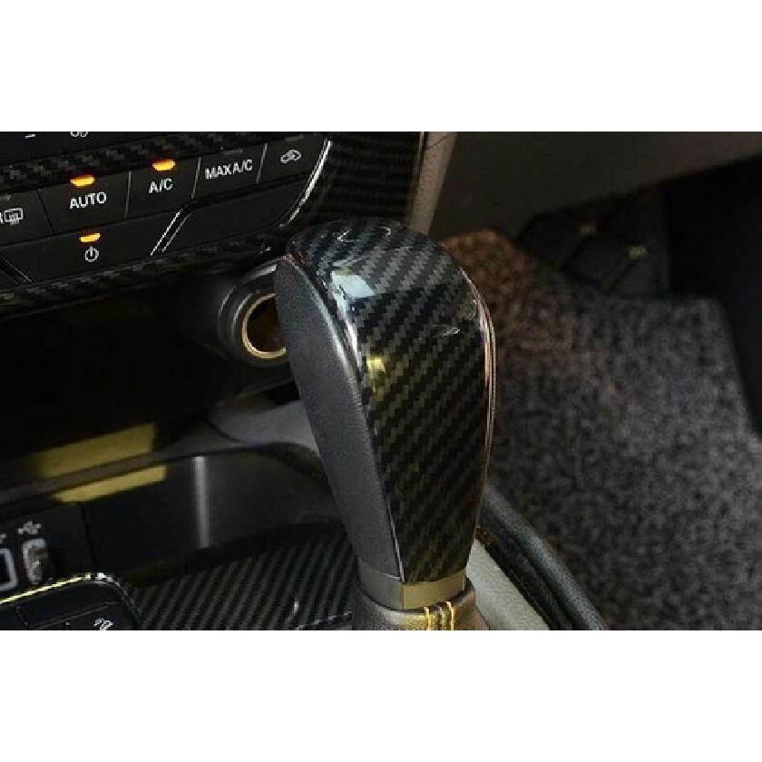 Fit For Ford Ranger 2015- Carbon Fiber Gear Shift Knob Shifter Lever Trim 1*
