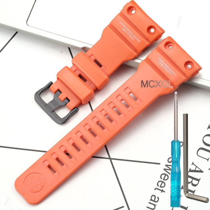 Resin Watch Strap Suitable for Casio GN-1000 Gn-1000 Watch Band Waterproof Replacemnet Bracelet