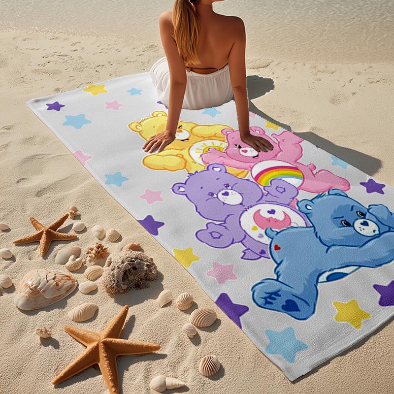 Rainbow Bears  Beach Towel, Super Soft Microfiber, Gift for Her/Him, Birthday, for Pool, Beach, Travel, Home Decor Fan gifts
