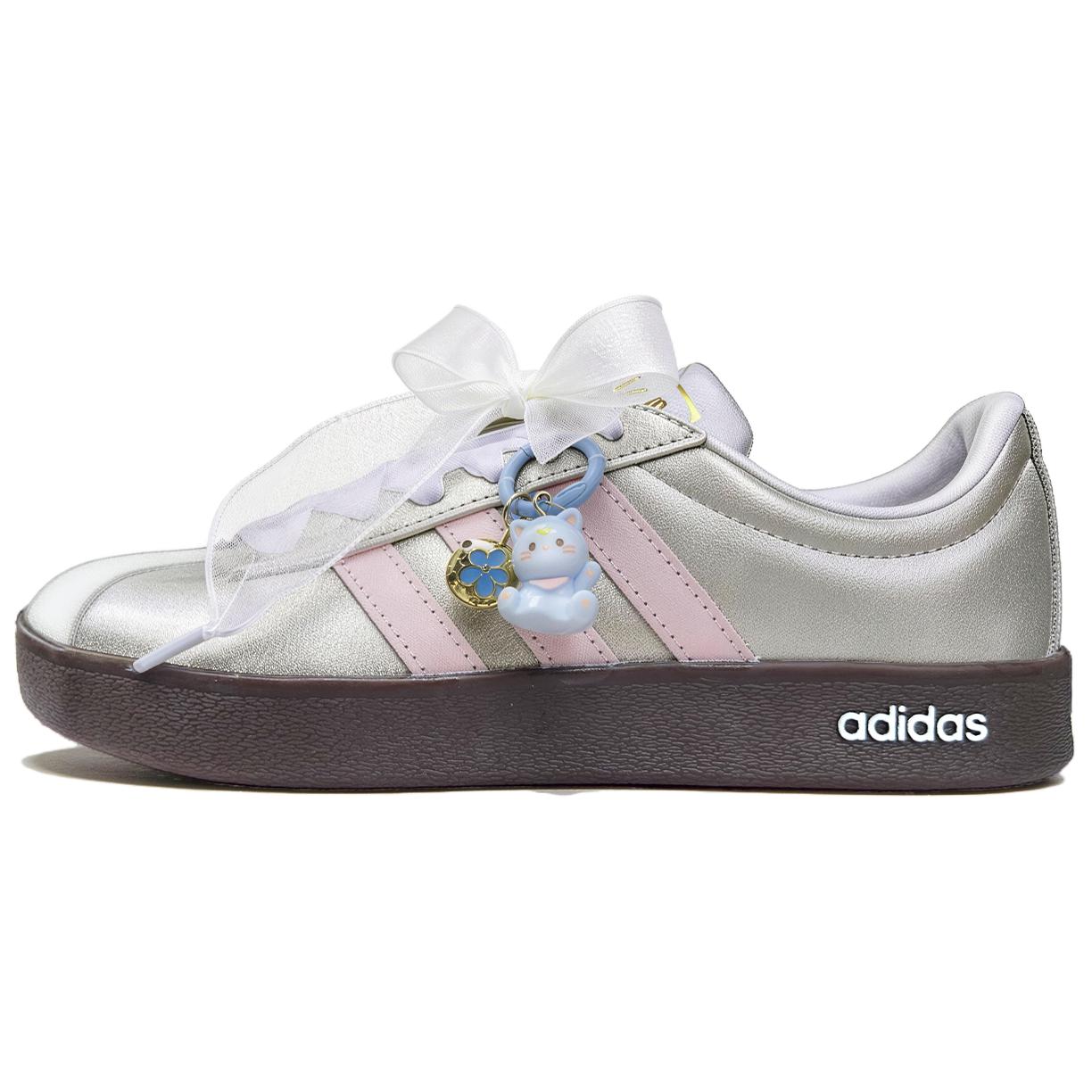 

Custom Adidas VL COURT 2.0 Cushioning Abrasion Resistant Low top German Army Trainers Unisex Silver Pink ID6015(Team2046-) 39⅓