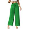 Women's Spring and Summer New Wide Leg Trousers Elastic Waistband Wide Leg High Waist Long Skirt Trousers Female