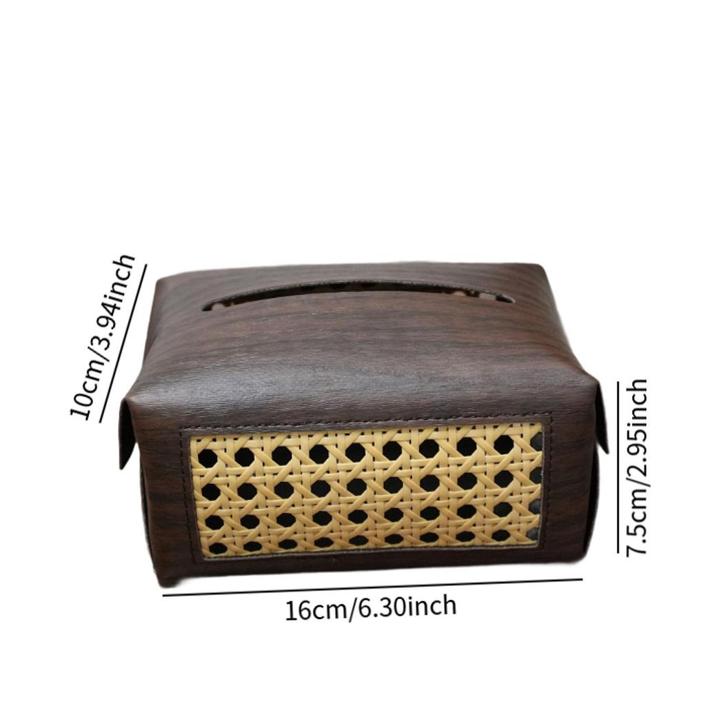 Rechteckige Taschentuchbox Abdeckung Aufbewahrung Servietten Organizer Stilvoller Servietten Spender für Badezimmer Büro Auto Kommode Waschtisch Arbeitsplatte