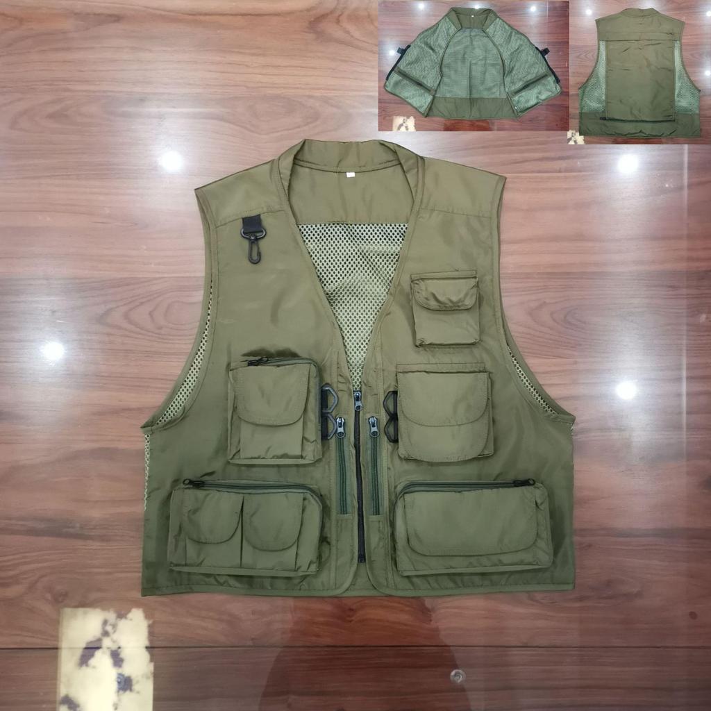 Men's Breathable Multi-Pocket Outdoor Vest for Fishing, Photography, and Workwear