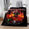Rock Band I-Iron M-Maiden Printed Blanket Kids Warm Blankets Flannel Soft and Comfortable Blanket Bed Linings Birthday Gift