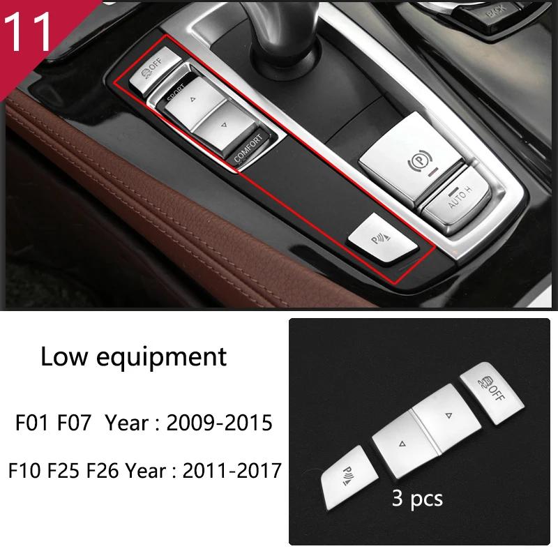 For BMW 5 7 Series X3 X4 F01 F10 F25 F26 Car Styling Gear Shift Panel Multimedia Buttons Handrest Cover Sticker Trim Accessories
