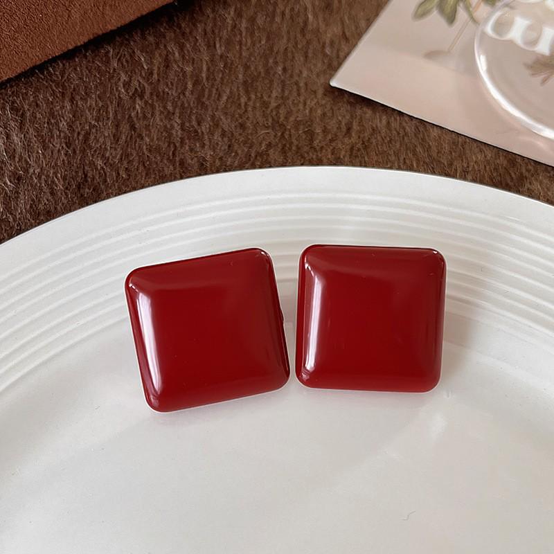 

Червоно-сині кліпси у стилі 80-х у гонконгському стилі для непроколотих вух – Розкішні французькі сережки-кільця-пусети високого класу