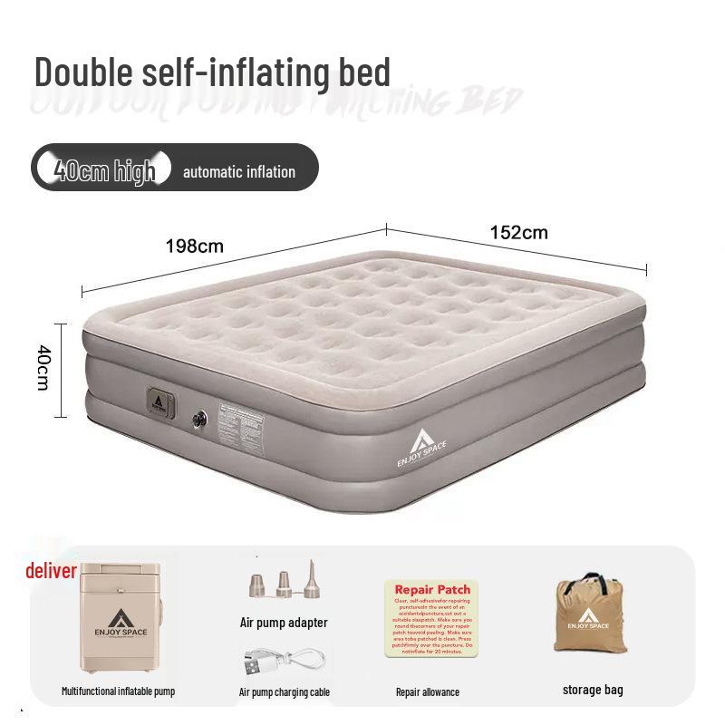 Double Flocked Inflatable Camping Mat & Sofa