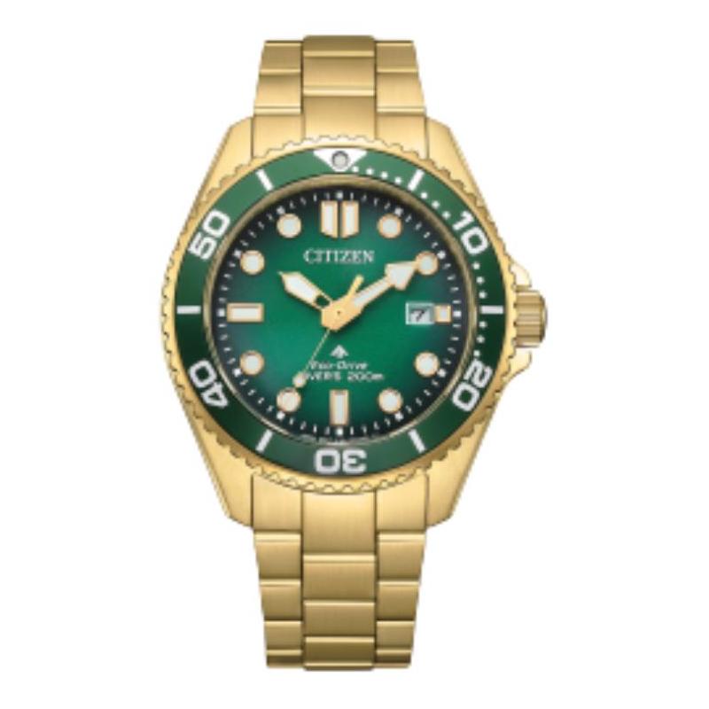 

CITIZEN PROMASTER series, fashionable and versatile, waterproof, solar movement, Steel Strap, , 40.6mm men s watch, green dial BN0262-59W синій