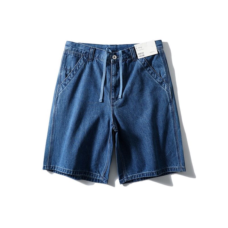 American vintage Cotton Fashion Brand Demin shorts Men's Summer Loose Fifth Pants Foreign Trade Men's Cotton Casual Pants