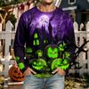 Men's Halloween Long Sleeve Neck T-Shirt for Casual Comfort