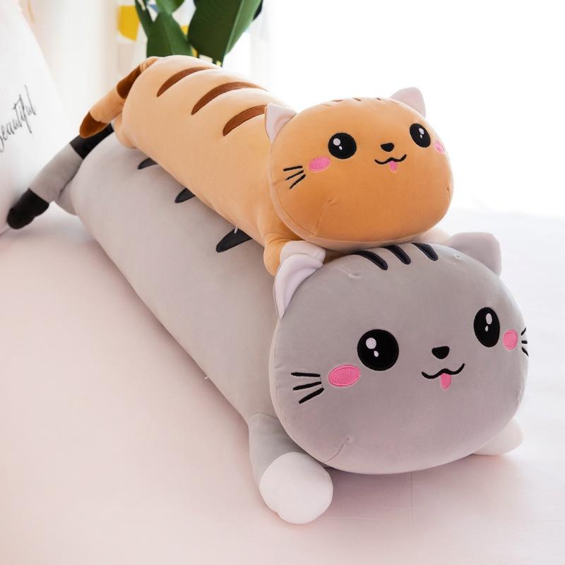 Long Cat Plush Toy Pillow Kids Birthday Gift Home Decor