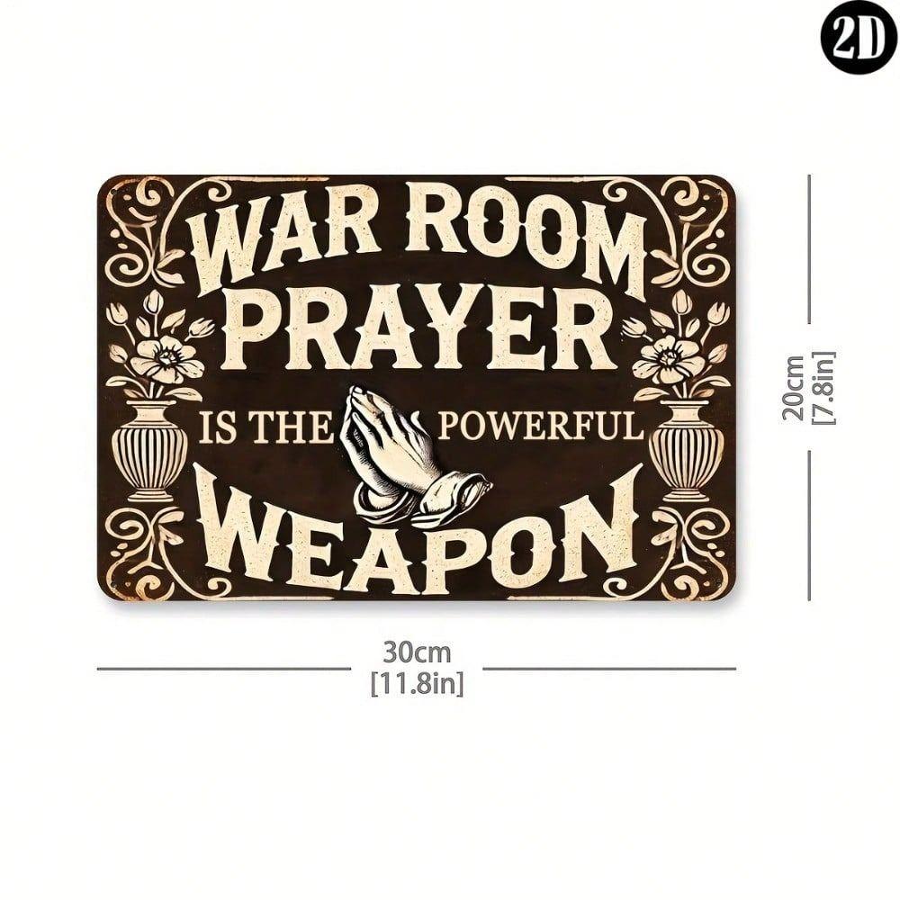 Vintage Metal Poster Wall Art, Religious Prayer Tin Sign, Waterproof Gift for Pub Bar Restaurant