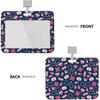 Nurse Pattern Cute Horizontal ID Badge Holder with Lanyard for Women Girly Girls Clip Name Tag Card Personalized Case Hard Plastic Protector Cover