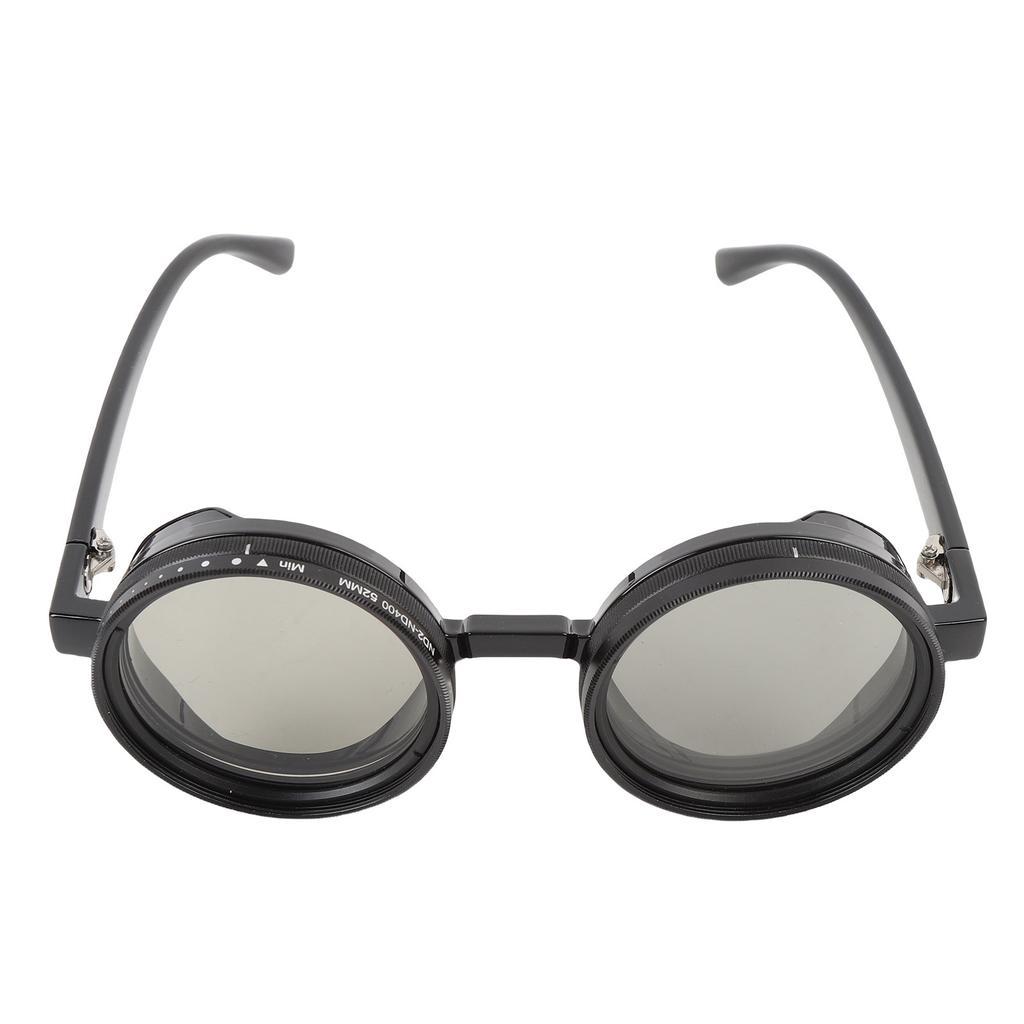 Adjustable Tint Sunglasses ND2 400 Filter 52MM Round Polarized Fishing Sunglasses for Men Women Outdoor Exploration