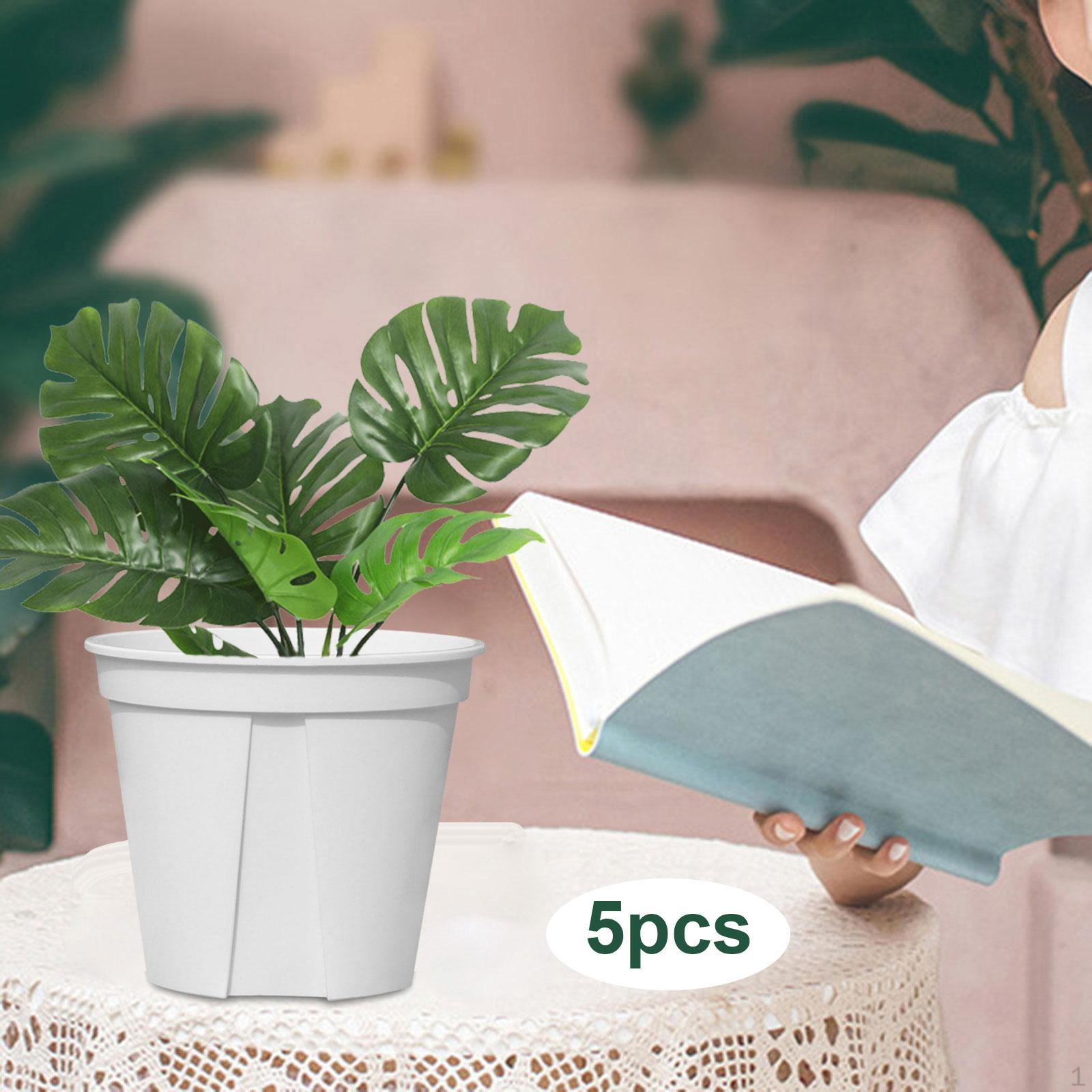 

Горшки для растений Цветочная экологически чистая ваза Бонсай Горшечные горшки с дренажными отверстиями Детская комната белый