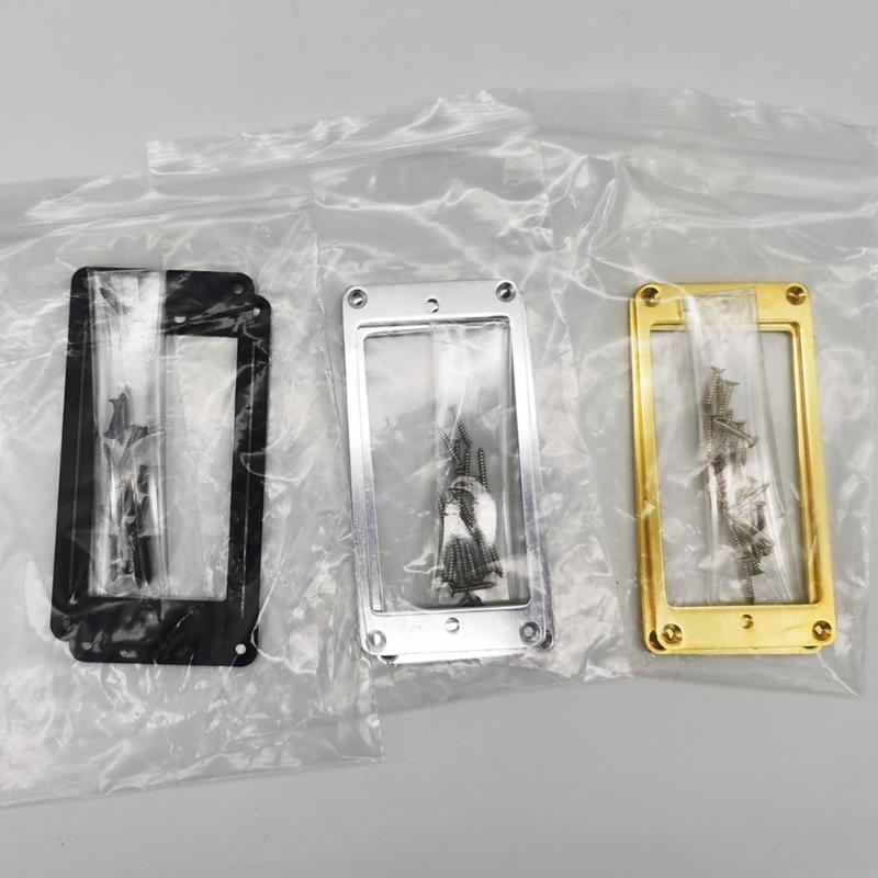 2Pcs Pickup Mounting Rings Flat Electric Guitar Pickups Frame Mounting Rings Kit