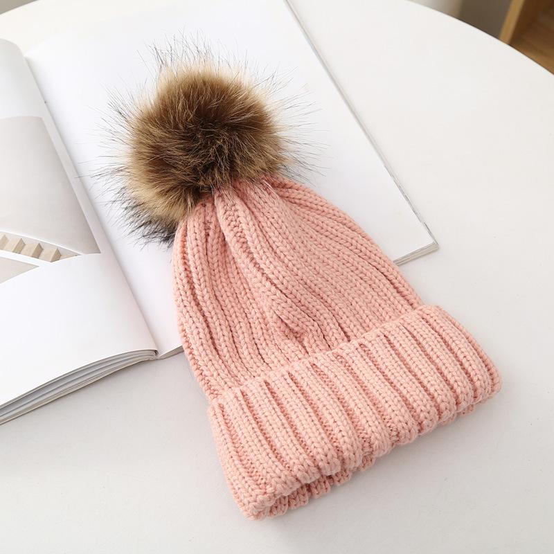 

Personalized Embroidery Name Autumn and Winter Hat Men s and Women s Wool Ball Hat Candy Color Children s Hat Pullover Hat Adults 55-58cm розовый