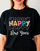 Happy Happy New Year T-Shirt, Festive Celebration New Year Eve Party Xmas Tee