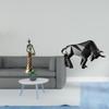 African Tribal Lady Bull Figurine Sculpture Resin Statue Modern Abstract Women Collectible