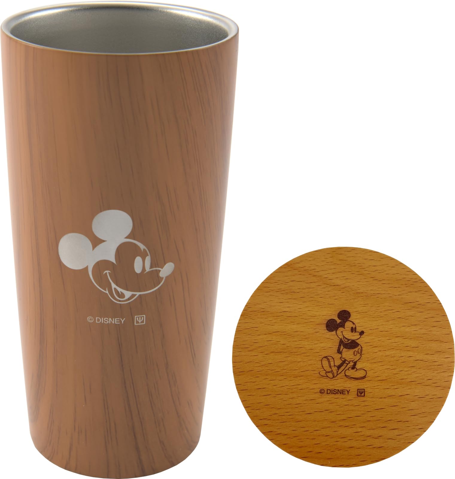 

YAXEL Disney Woodgrain Vacuum Tumbler with Lid MB 440ml (Mickey)