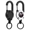 Retractable Keychain, IDs Badge Reel Retractable Badge Holder Steel Cord Keyring