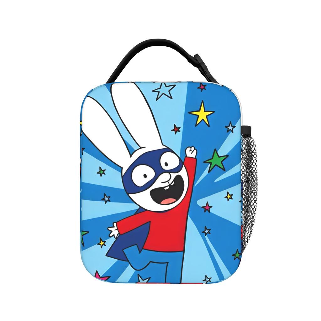 Simons Super Rabbits Lunch Bag Cute Lunch Box Office Portable Tote Food Bags For Men Oxford Designer Cooler Bag