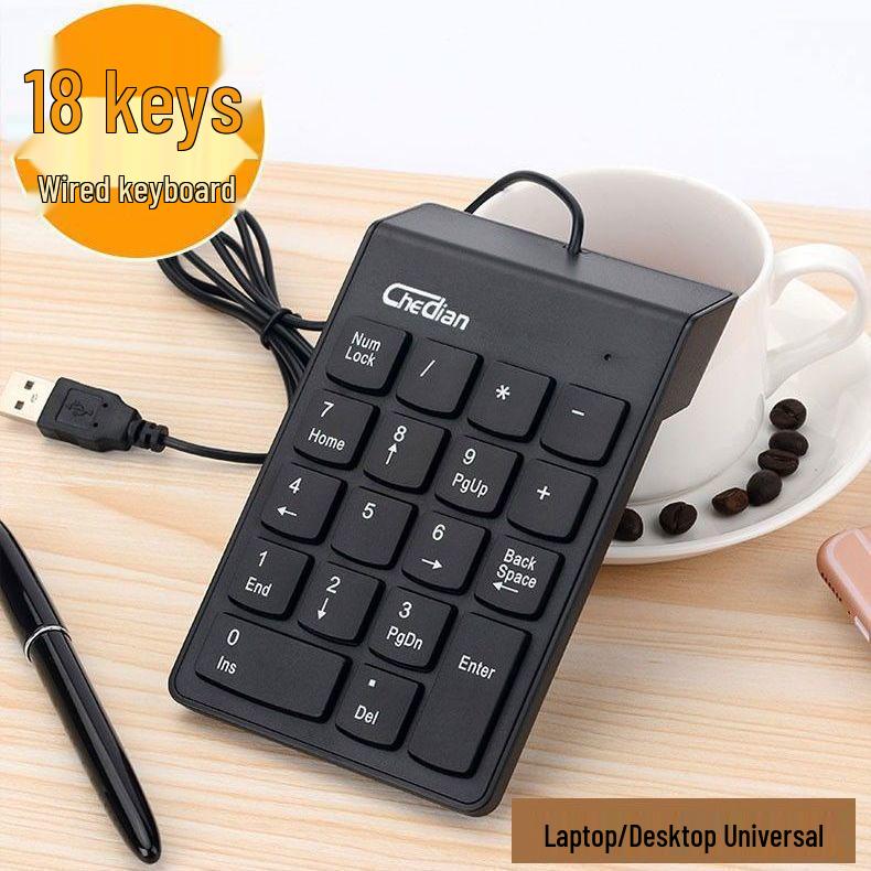 USB Wired Driver-Free External Financial Numeric Keyboard for Laptop