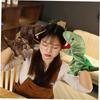 Ledmomo Dinosaur Hand Puppet, Realistic Tyrannosaurus Plush Toy for Fingers, Pretend Play with Openable Mouth, Random Colors