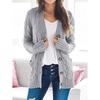 Women's V-Neck Single-Breasted Knit Cardigan Sweater - Autumn/Winter Collection