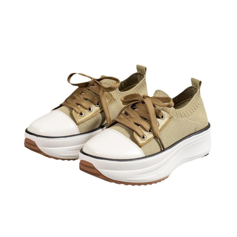 European and American New Fashionable Vulcanized Shoes Casual Canvas Shoes Rocking Sole Single Shoes