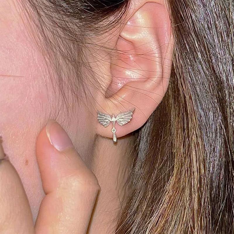 2 пары Серьги Крылья Летающего Голубя Роскошные Женские Серьги-Перья Ангельские Крылья Геометрия Вечеринка Свадьба Ювелирные Аксессуары Подарки 2 pairs